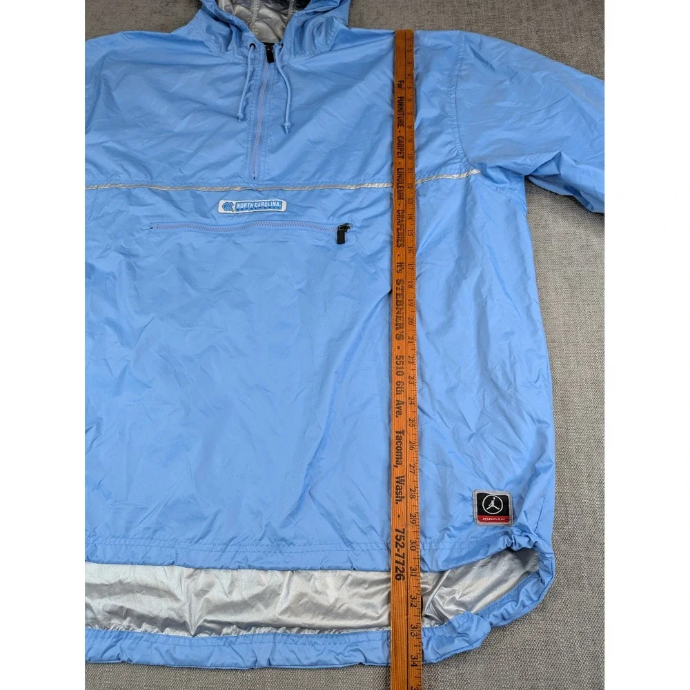 Jordan Rain Jacket Men XXL Blue NC Tar Heels Short Sleeve Anorak Pullover Pocket
